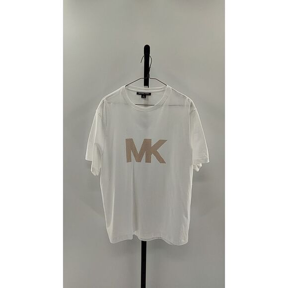 Michael Kors Tops - Michael Kors Micro Dot Tee White Sleeved Top M